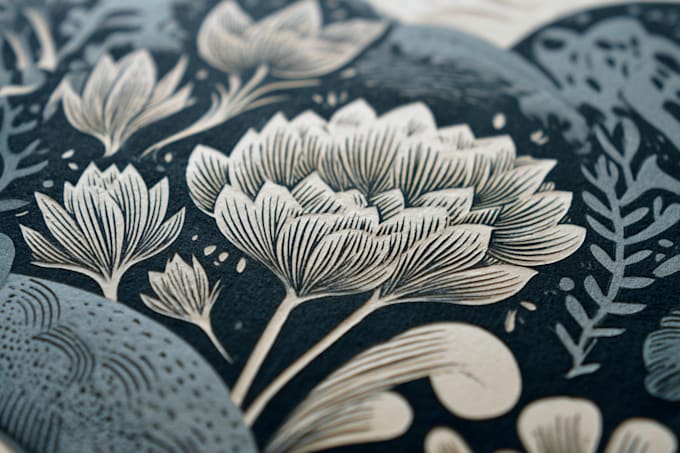 create linocut design for brands