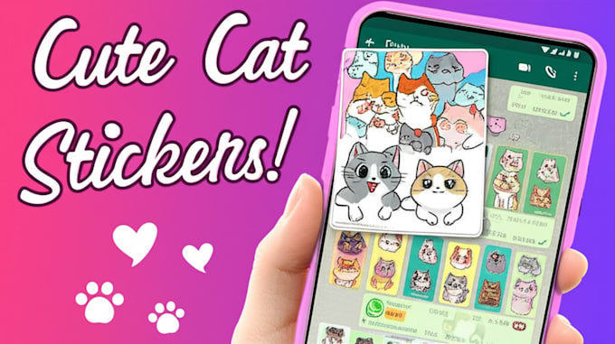design cute animals emoticon, stickers, character, chibi