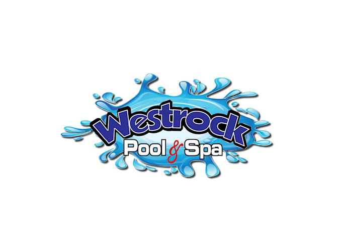 make cleaning minimalist pool and spa logo design