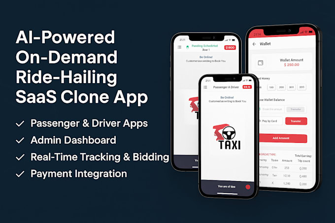 do ai on demand indrive ride hailing saas clone app, cab biding booking platform