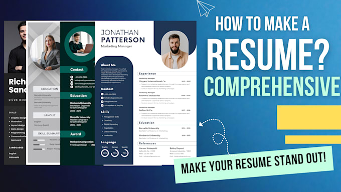 make impressive professional resume design and cv design