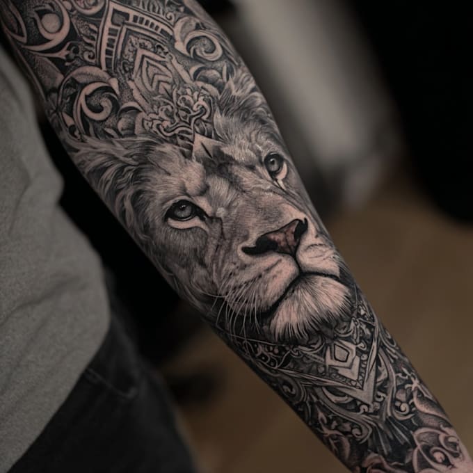 create a tattoo design of tattoo sleeve