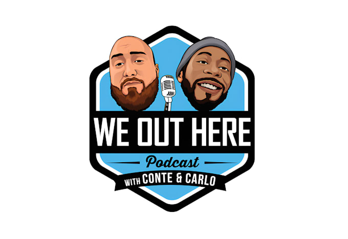 make a unique podcast cover art and podcast logo design