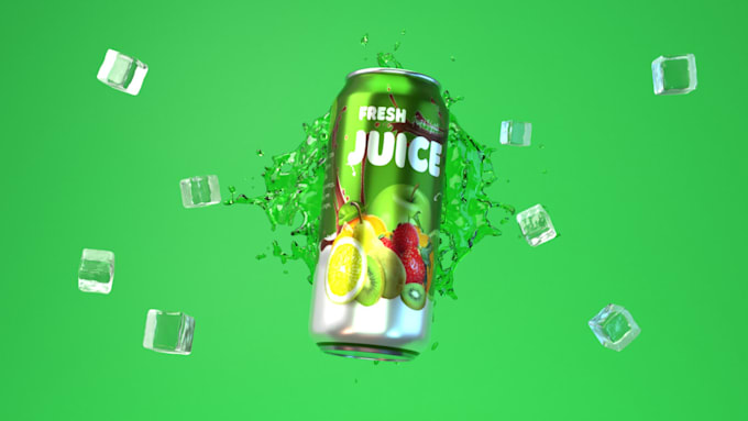 do unique 3d beverages for can, label design, juice drink, packaging design,logo