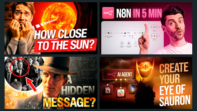 design attractive clickbait youtube thumbnail