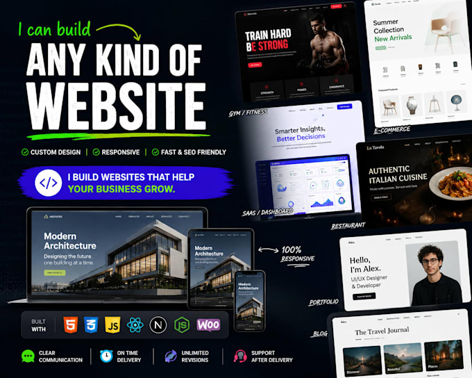 build a modern custom user friendly website