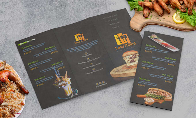 do food menu, restaurant menu and menu board design