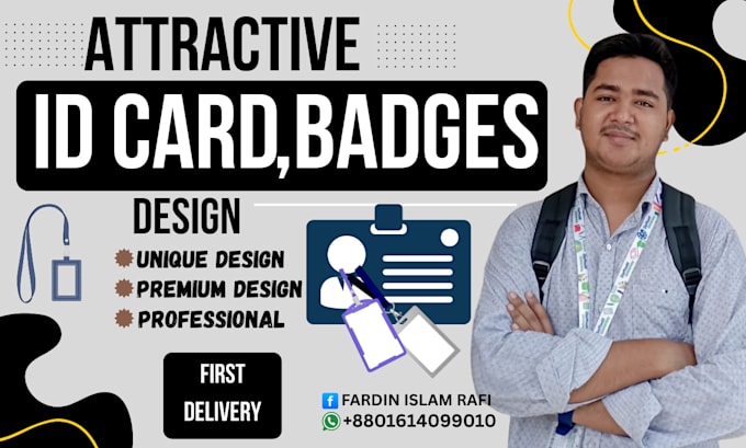 design professional id card, id badge