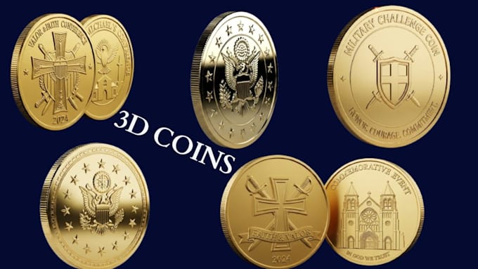 design sculpt custom 3d coins, medals, bas relief models, medallions