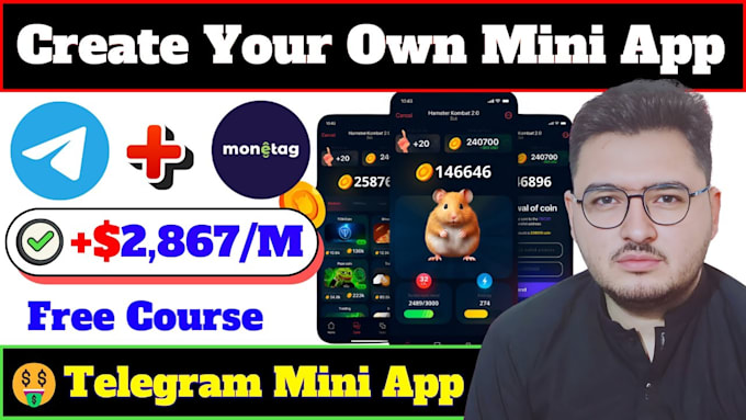 Create telegram mini app and bot, hamster kombat, tapswap game by ...