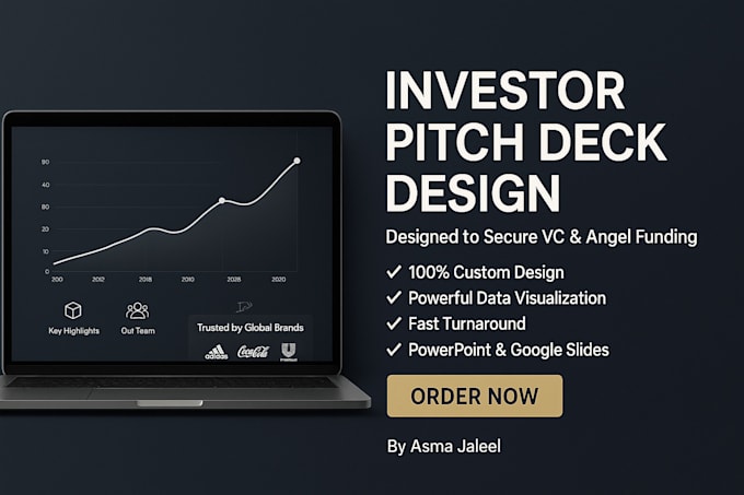 design a professional investor pitch deck for startups and vc funding