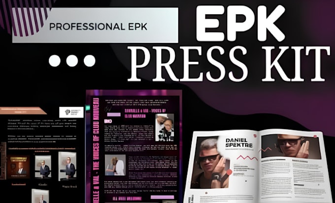 Design a professional epk, media kit, press kit, one sheet, dj press ...