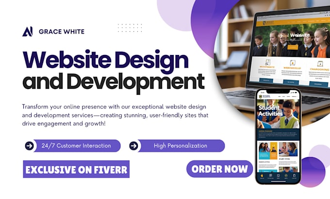 build professional educational school, college, academy university website