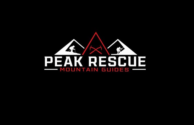 design peak rescue mountain guides logo