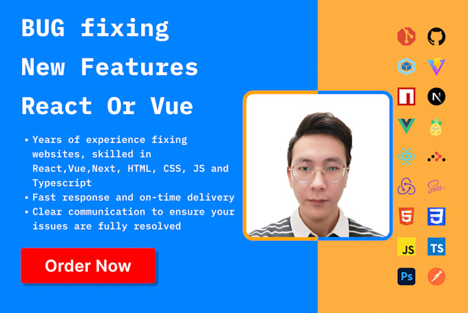be your frontend developer for bug fixing and new features