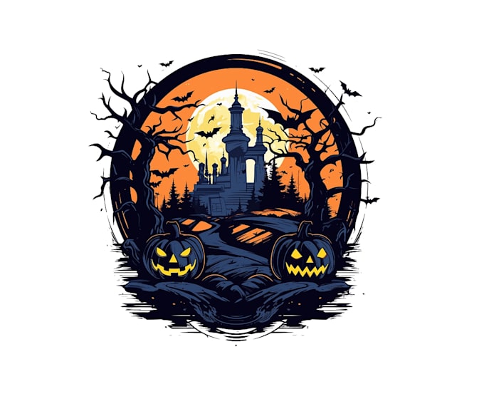 create attractive and imagination spooky logo design