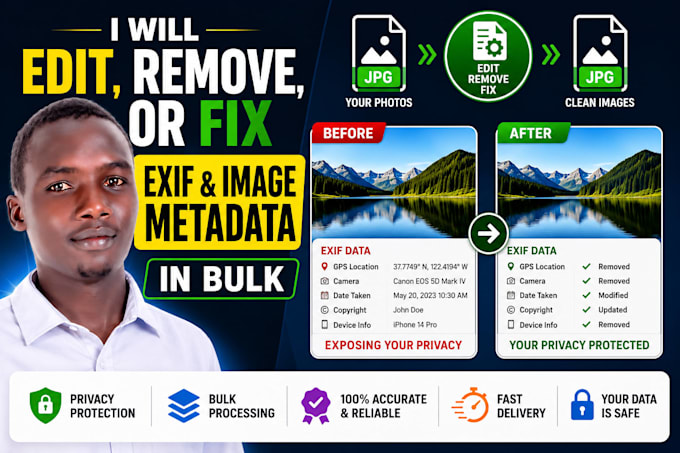 edit, remove, or fix exif and image metadata in bulk