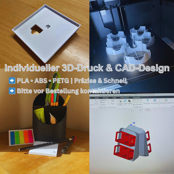 3d print your custom parts using pla, abs or petg