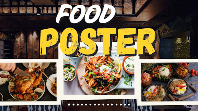 design professional food poster, menu, flyer, brochure,