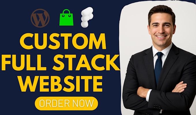 do full stack website custom website development as front end developer