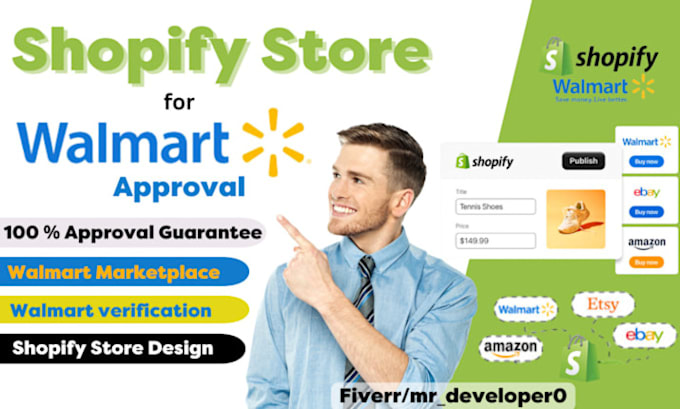 do shopify store setup, walmart approval, walmart store and shopify walmart