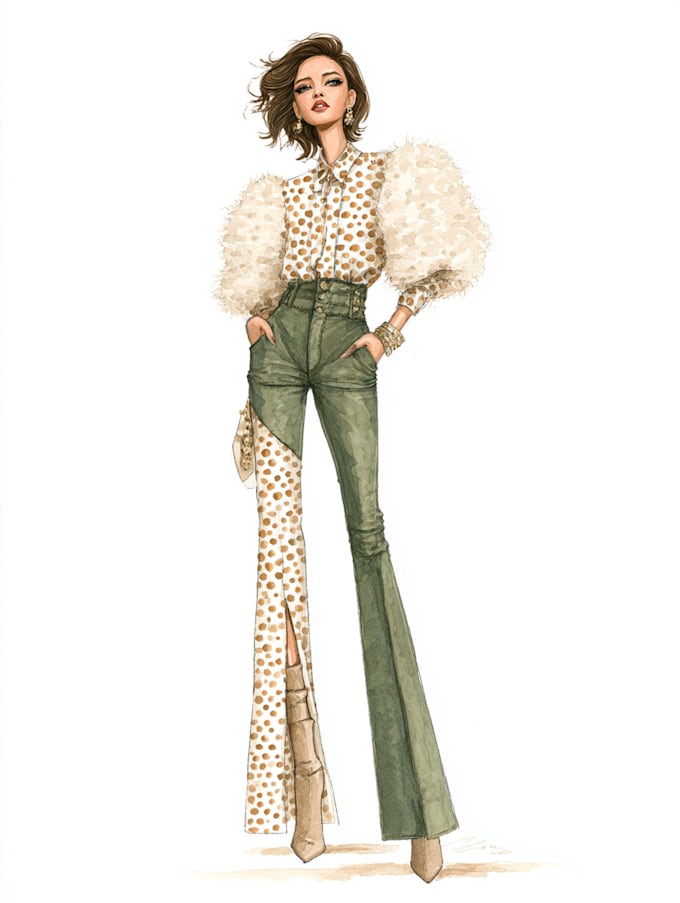 Draw a professional fashion illustration by Erichsarmiento | Fiverr
