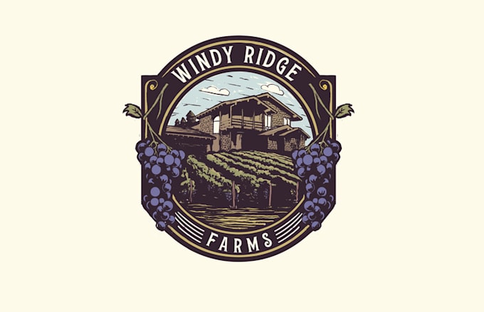 design awesome wine label logo