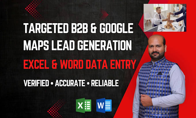 do targeted b2b and google maps lead generation with data entry