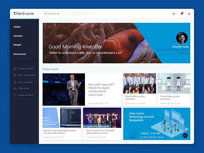 build modern share point hub intranet website and employment portal