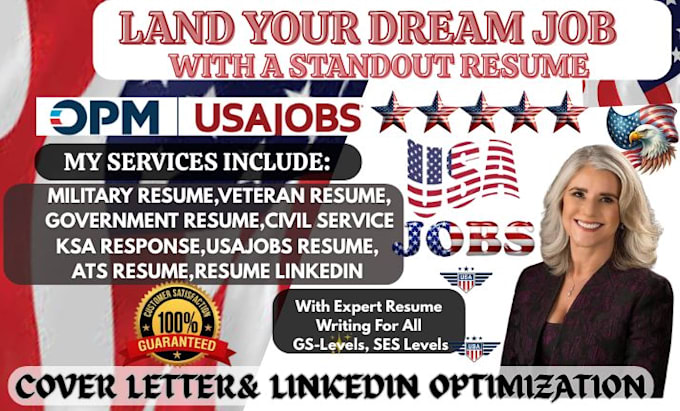 write ats optimized federal resume for usajobs, veterans military civilian