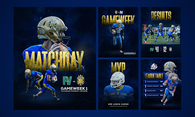 create social media graphics for sports teams