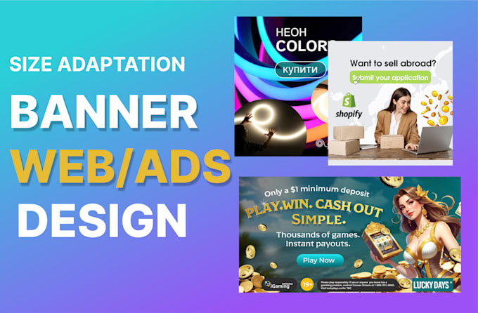 create modern web banners, ads and social media designs
