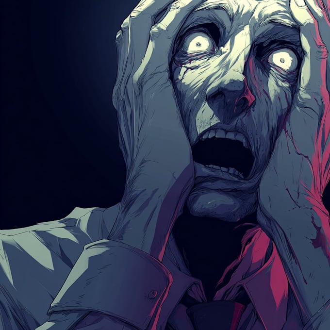 create amazing vintage horror comics artwork illustration