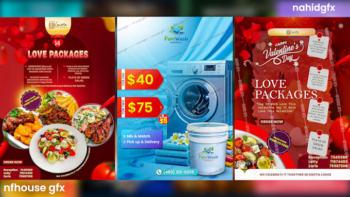 design professional event flayer, business brochure and postcard