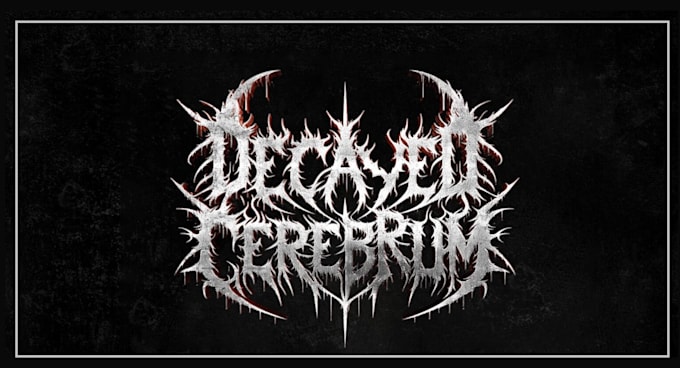make death metal logo with texture and chrome effect
