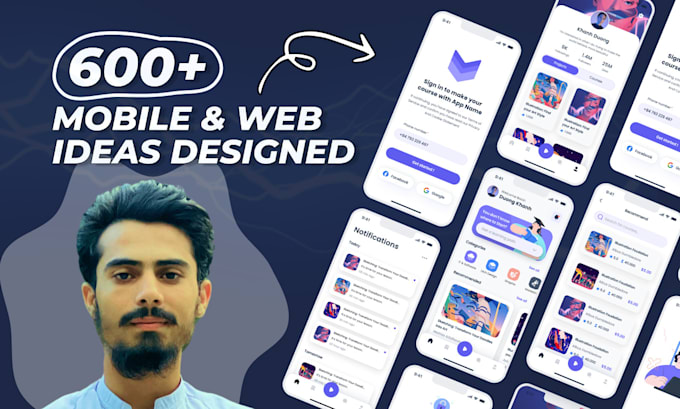 do modern mobile app design UI UX design figma app mockup prototype web app ui