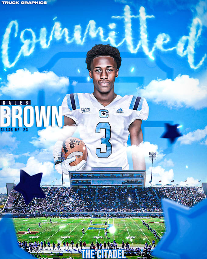 design professional sports commitment edits for athletes