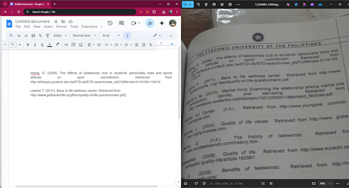 do some typing work