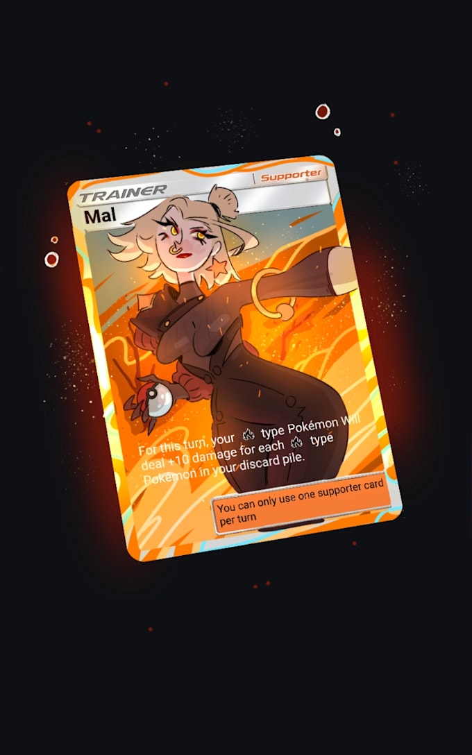 custom pokemon trainer cards, in digital art
