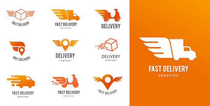 design courier services, shipping and delivery company logo