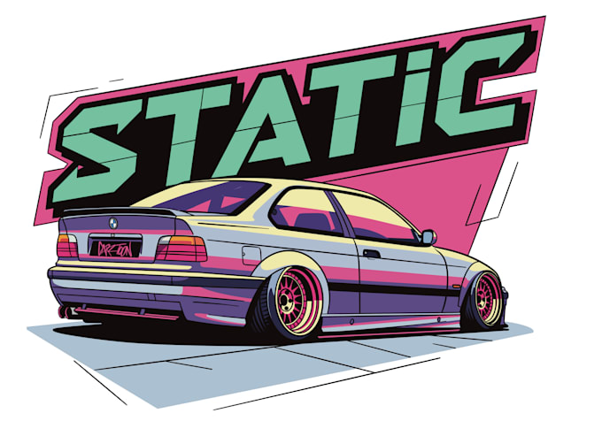 réaliser pour vous des illustrations automobile
