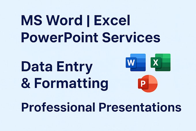 professional ms office tasks in word, excel, and powerpoint
