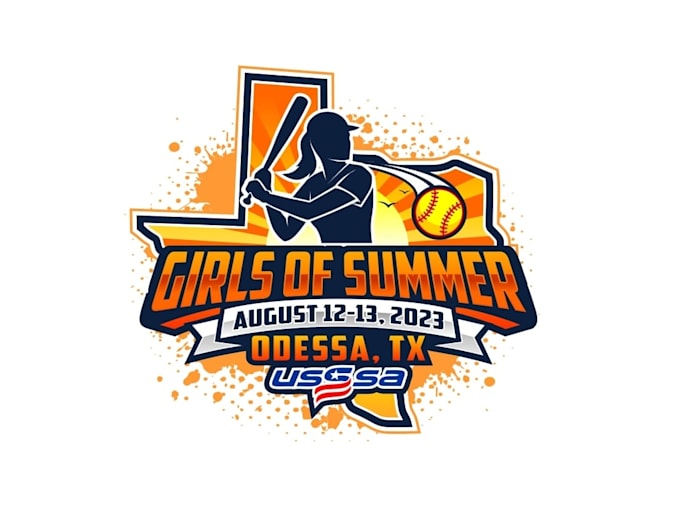 create attractive and imagination softball logo design