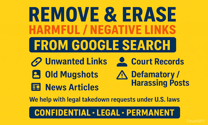 delete harmful,harassing,defaming content from google expert removal service