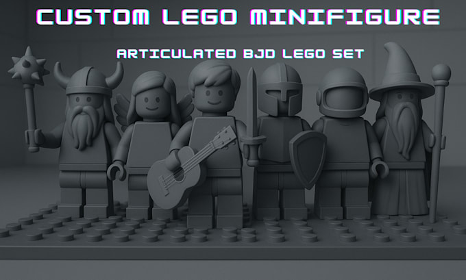 create 3d model lego set lego minifigure 3d miniature with instructions