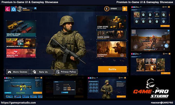 design professional UI UX for your mobile PC VR or console game