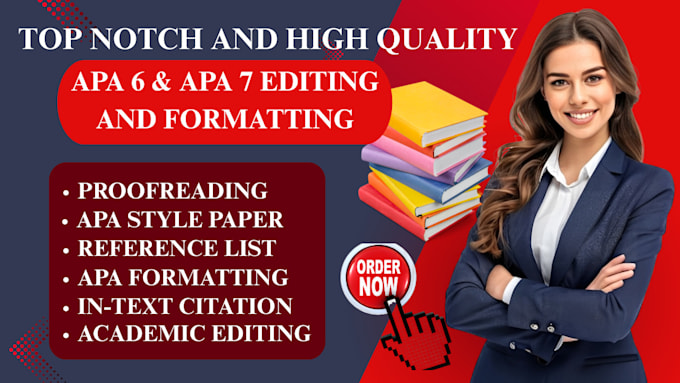 do formatting, edit your document, citations, references in apa 7