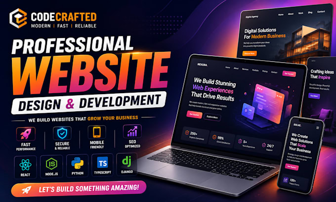 do full stack website development, front end and backend