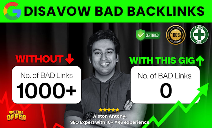 safely disavow toxic bad backlinks and submit to google gsc