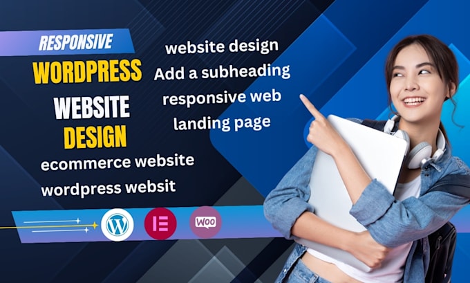 responsive ecommerce wordpress website landing page design